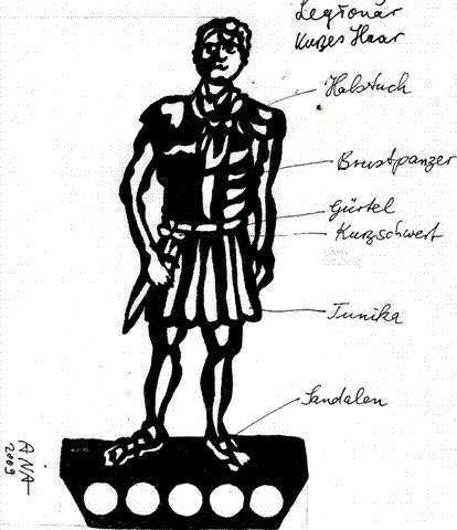 Zeichnung zum Legionär Plan vom Legionär