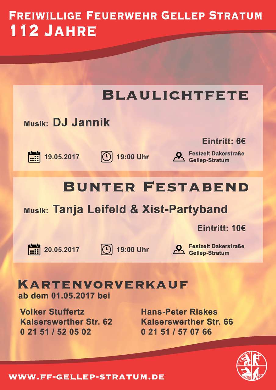 19./20. Mai, Blaulichtparty & Bunter Abend