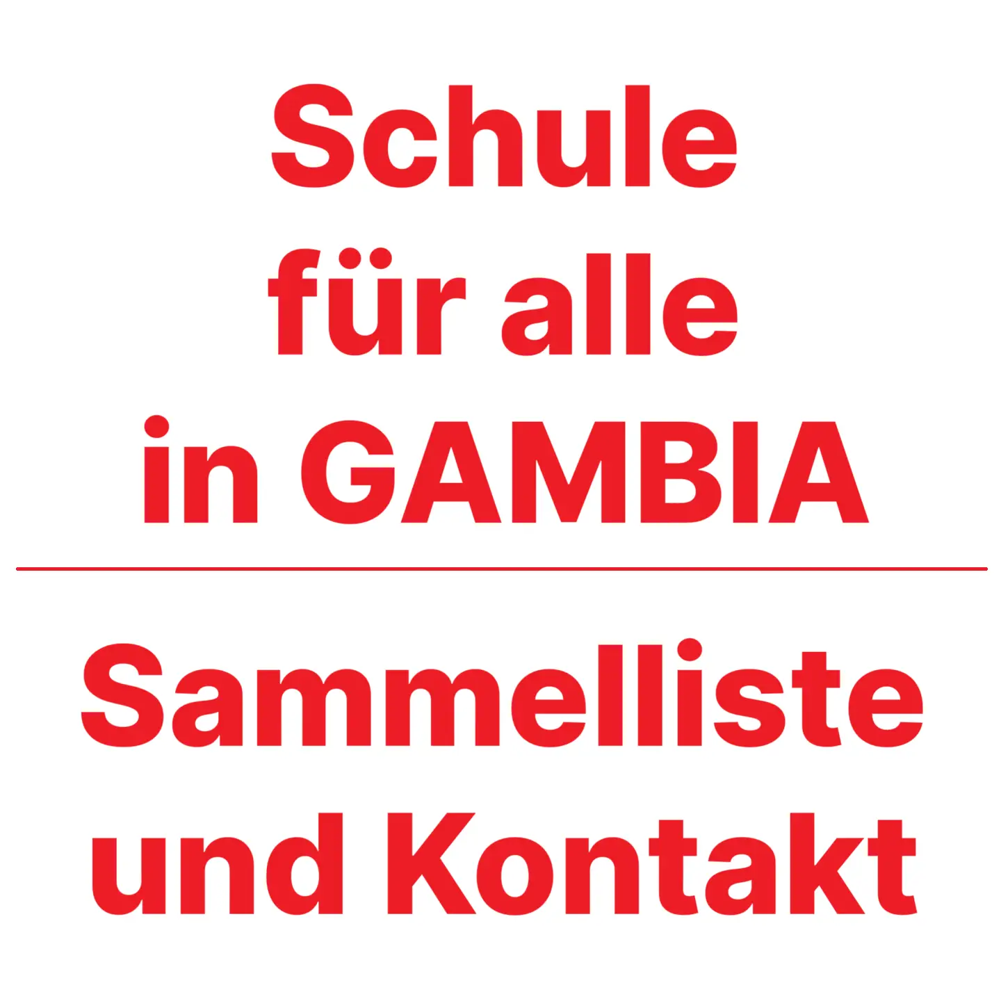 Projekt: "Schule für alle in Gambia"
