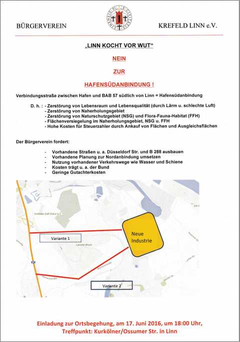 17.06.2016: "NEIN ZUR HAFEN-SÜDANBINDUNG"